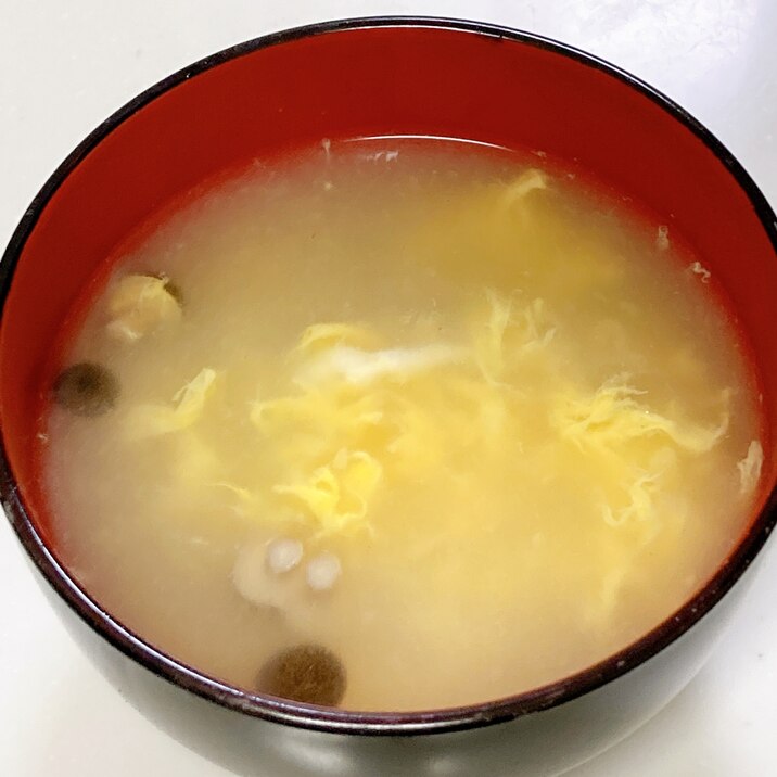 しめじと卵の中華スープ